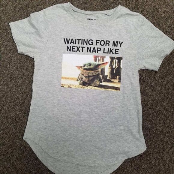 Baby yoda "waiting for my next nap" t shirt. Small - Picture 1 of 4